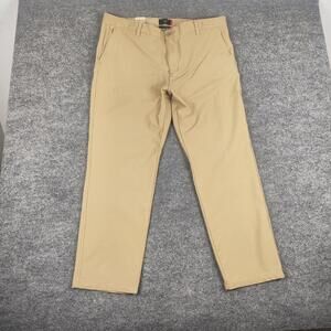 Dockers Pants Mens 38x30 Beige Comfort Knit Slim Fit Chino Stretch Casual